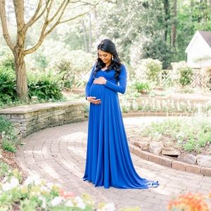 Royal Blue Maternity Dress